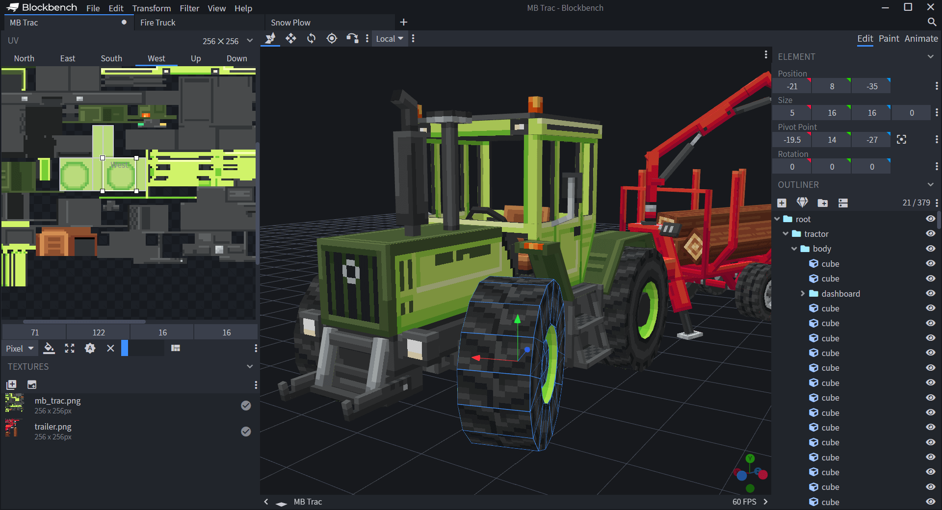 how to make a vehicle in blockbench